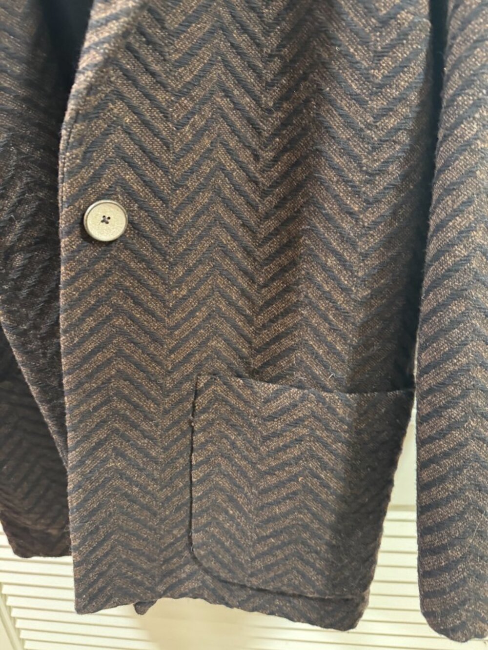 Liz Alig Portuguese Wool Pieper Coat – Brown/Black Herringbone (M) - Picture 12 of 16
